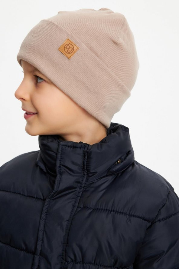 Sütlü Kahve Erkek Bebek Çocuk Trend Style Şapka Bere Rahat %100 Pamuklu Kaşkorse