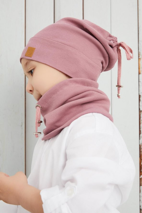 Erkek Bebek Çocuk Gül Kurusu Şapka Bere El yapımı Rahat Cild dostu %100 Pamuklu Kaşkorse - 7