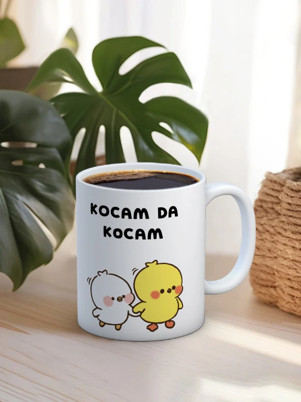 Baskılı Kupa Bardak Seramik Mug - Kocam da Kocam