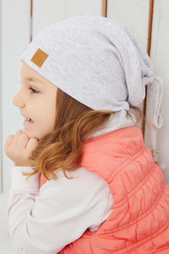 Kız Bebek Çocuk Melanj Şapka Bere El yapımı Rahat Cild dostu %100 Pamuklu Kaşkorse