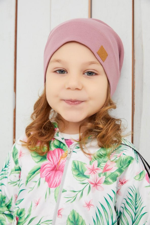 Kız Bebek Çocuk Açık Pembe Şapka Bere El yapımı Rahat Cild dostu %100 Pamuklu Kaşkorse - 2