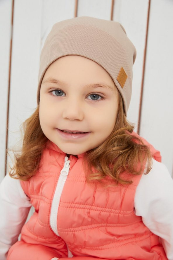 Kız Bebek Çocuk Süt Kahve Şapka Bere El yapımı Rahat Cild dostu %100 Pamuklu Kaşkorse - 5