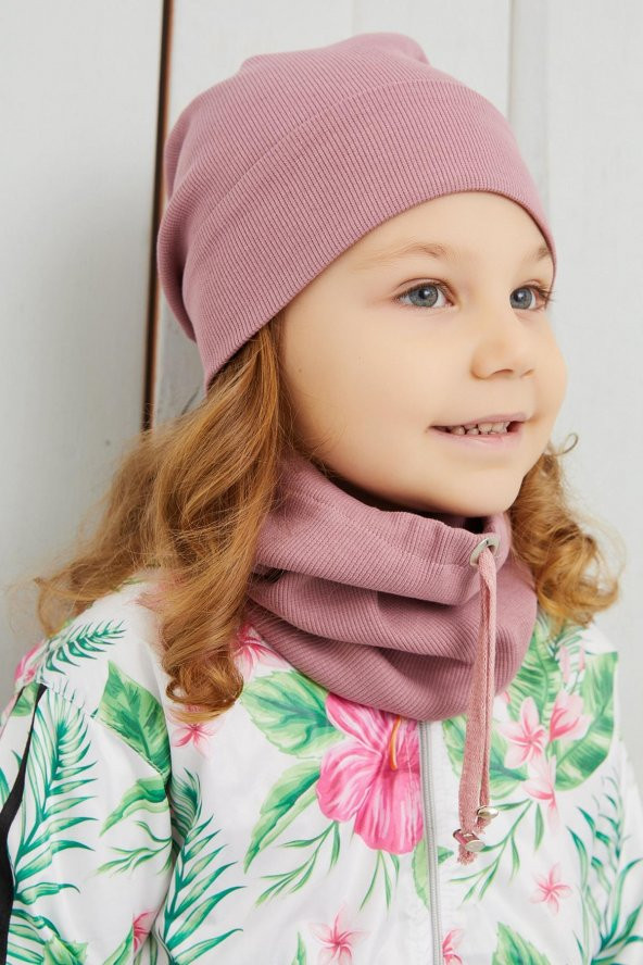 Kız Bebek Çocuk Açık Pembe Şapka Bere El yapımı Rahat Cild dostu %100 Pamuklu Kaşkorse - 5