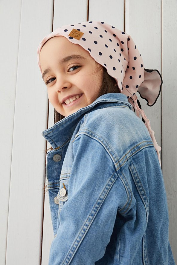 Pudra Siyah Çocuk Bebek Bere Boyunluk Set yumuşak %100 pamuklu penye ELİT seri - 3