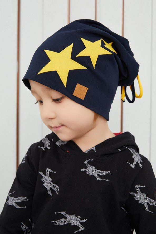 Babygiz Sarı Kırmızı Fanatik Bere Boyunluk Takım Yumuşak Çift Katlı Spor %100 Doğal Pamuklu Penye - 7