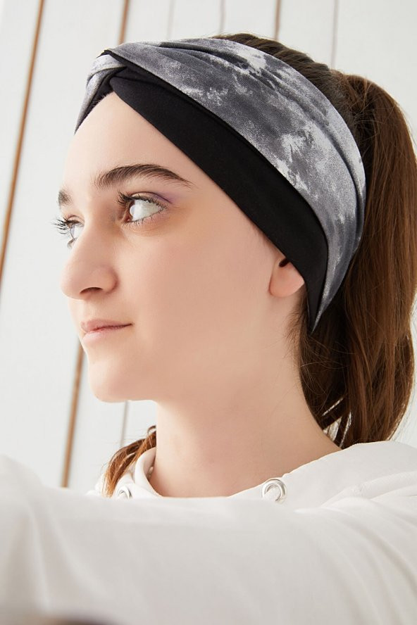 Batik Siyah Çocuk Genç Bandana Saç Bandı ekstra yumuşak Esnek doğal %100 pamuklu Penye - 3