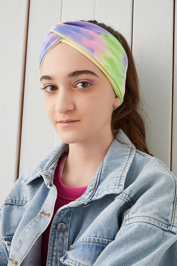 Batik Gökkuşağı Çocuk Genç Bandana Saç Bandı ekstra yumuşak Esnek doğal %100 pamuklu Penye - 4
