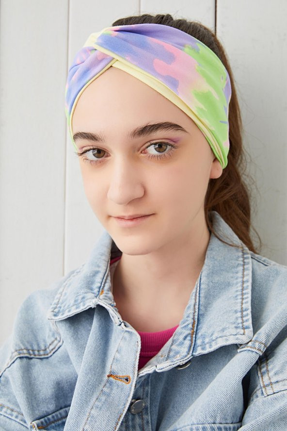 Batik Gökkuşağı Çocuk Genç Bandana Saç Bandı ekstra yumuşak Esnek doğal %100 pamuklu Penye - 5