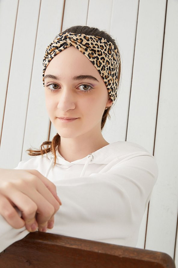 Eşsiz Leopar Çocuk Genç Bandana Saç Bandı ekstra yumuşak Esnek doğal %100 pamuklu Penye - 5