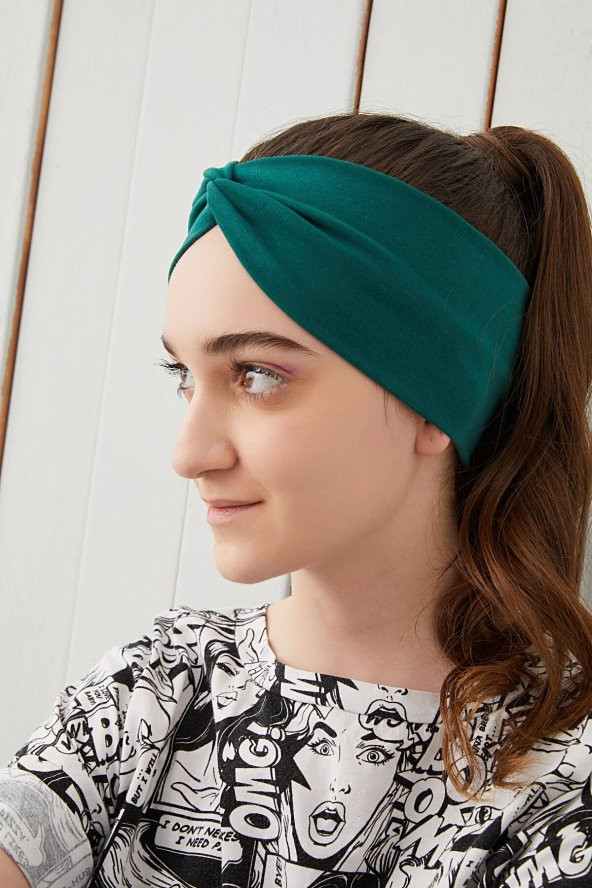 Hürrem yeşili Çocuk Genç Bandana Saç Bandı ekstra yumuşak Esnek doğal %100 pamuklu Penye - 4