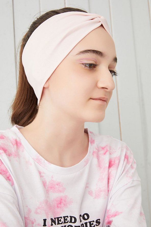 Şeker Pudra Çocuk Genç Bandana Saç Bandı ekstra yumuşak Esnek doğal %100 pamuklu Penye - 2