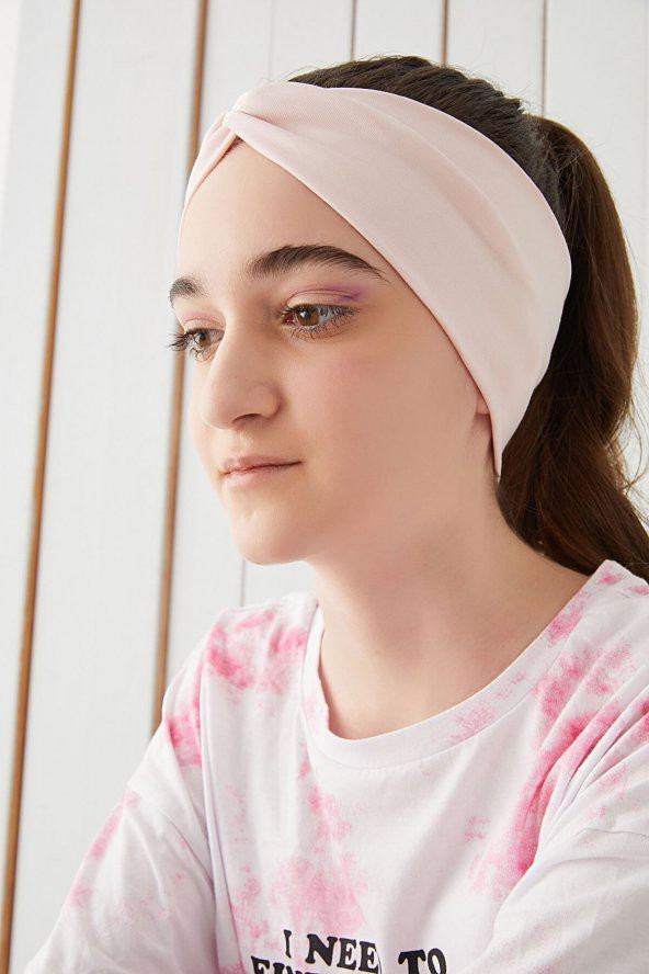 Şeker Pudra Çocuk Genç Bandana Saç Bandı ekstra yumuşak Esnek doğal %100 pamuklu Penye - 4