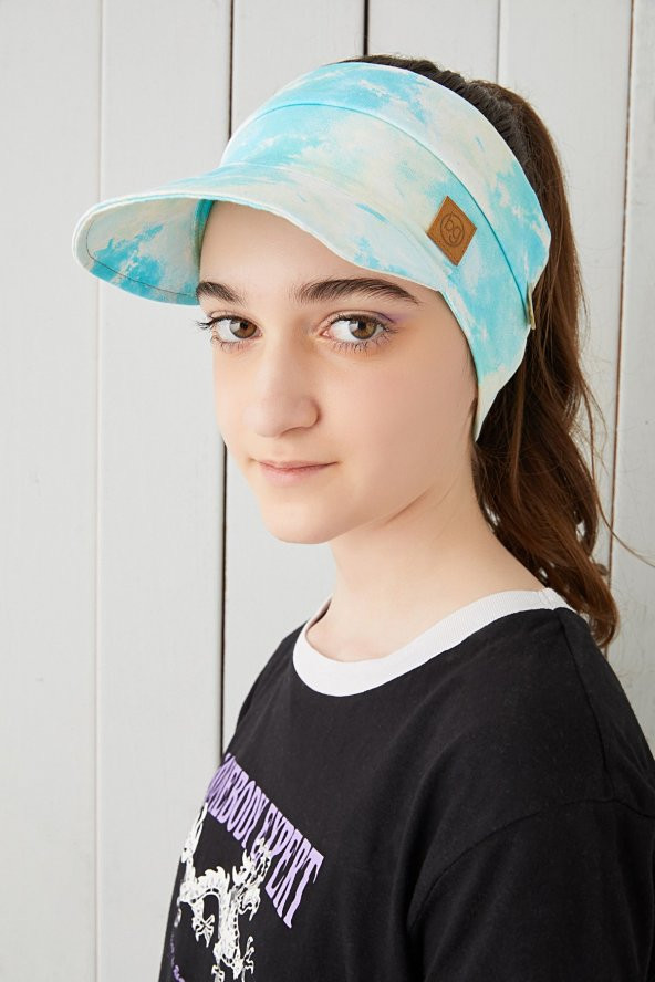 Batik Çocuk Genç Maske Takılabilir Tenis Yazlık vizyerli spor şapka yumuşak pamuklu Penye - 2