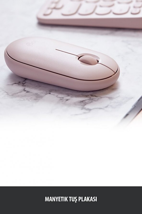 M350 Pebble Sessiz Kablosuz Kompakt Mouse  Pembe - 5
