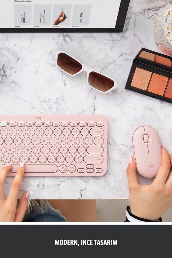 M350 Pebble Sessiz Kablosuz Kompakt Mouse  Pembe - 8