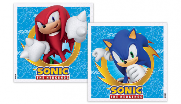 Sonic Temalı Kağıt Peçete 33x33 cm 16 Adet - 1