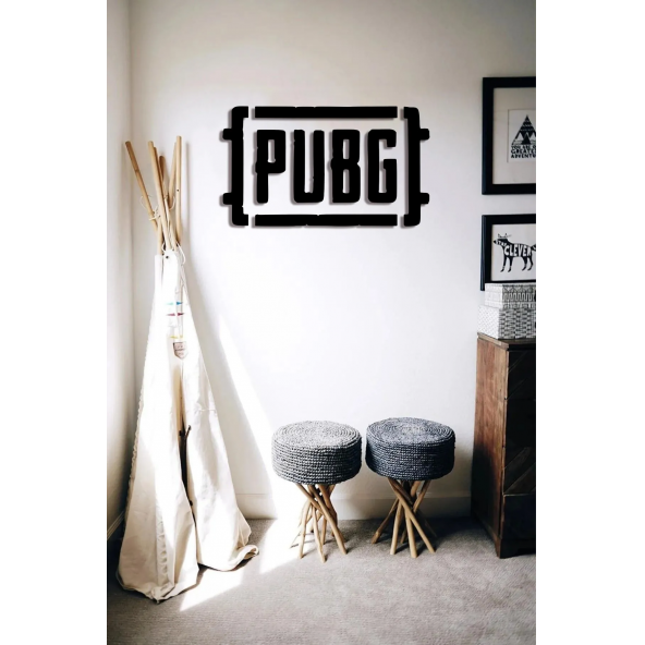 Pubg Oyun Logo Ahşap Duvar Dekoru