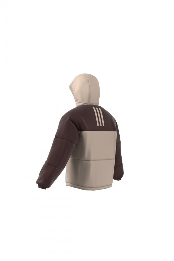 Adidas Kahve - Bej Erkek Kapüşonlu Parçalı Mont Ik0519 - 10