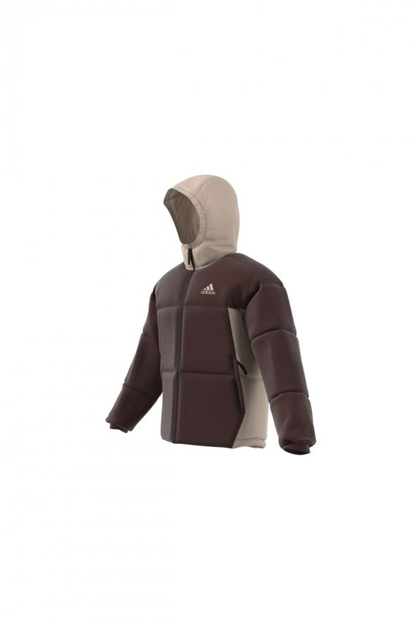 Adidas Kahve - Bej Erkek Kapüşonlu Parçalı Mont Ik0519 - 12