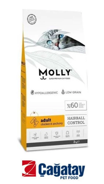 Molly Tavuklu Ve Hamsili Yetişkin Kedi Maması 2 Kg