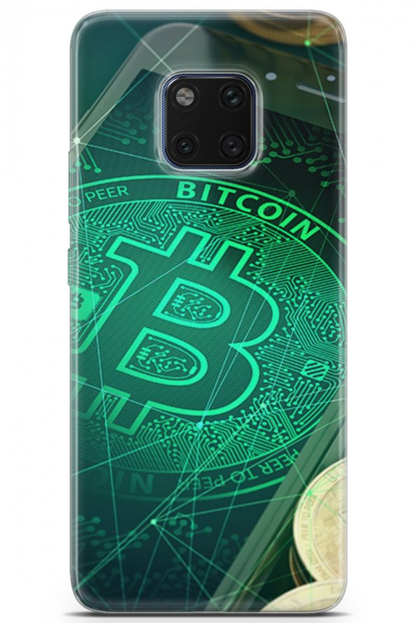 Huawei Mate 20 Pro Kılıf Seri Polka 10 BitcoinFull HD Kılıf