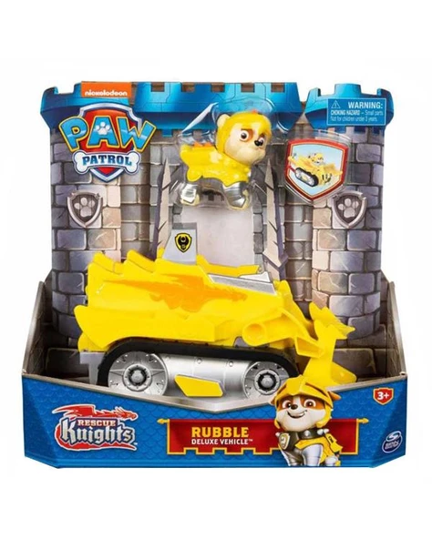 Paw Patrol Cesur Şövalyeler Görev Aracı Seti Rubble 20133699