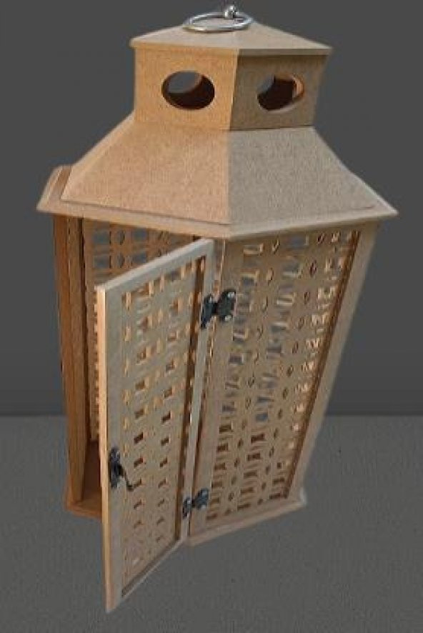 Hobi Adn 90234 Dekoratif Fenerlik MDF HAM CNC Kesim Klipsli Antik Menteşe El Yapı