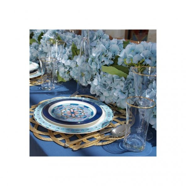 Schafer Tılsım Sapphire Yemek Takımı 60 Parça Turkuaz - 2