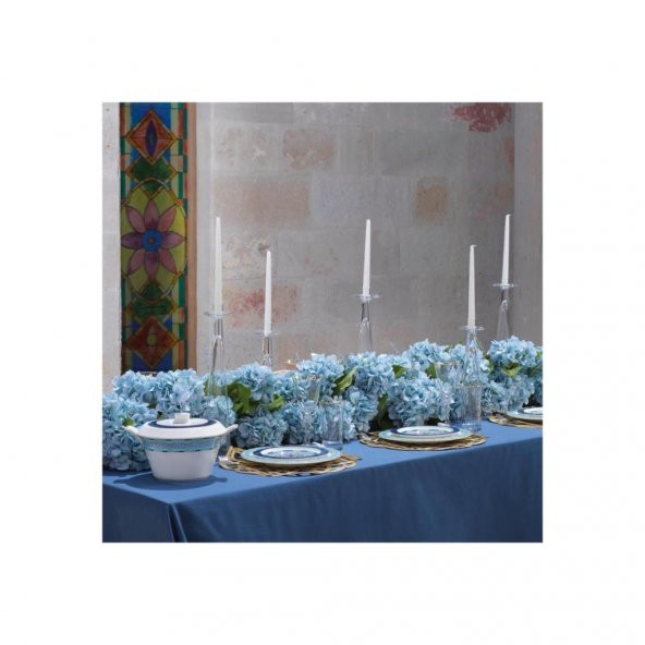 Schafer Tılsım Sapphire Yemek Takımı 60 Parça Turkuaz - 3