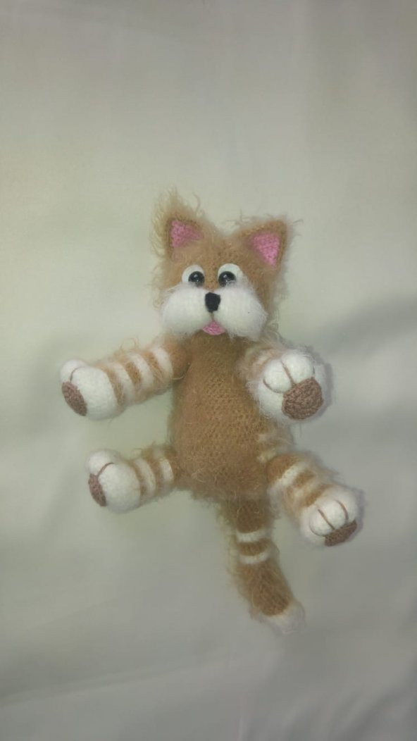 Sevimli Kedi Amigurumi Organik Oyuncak - 2