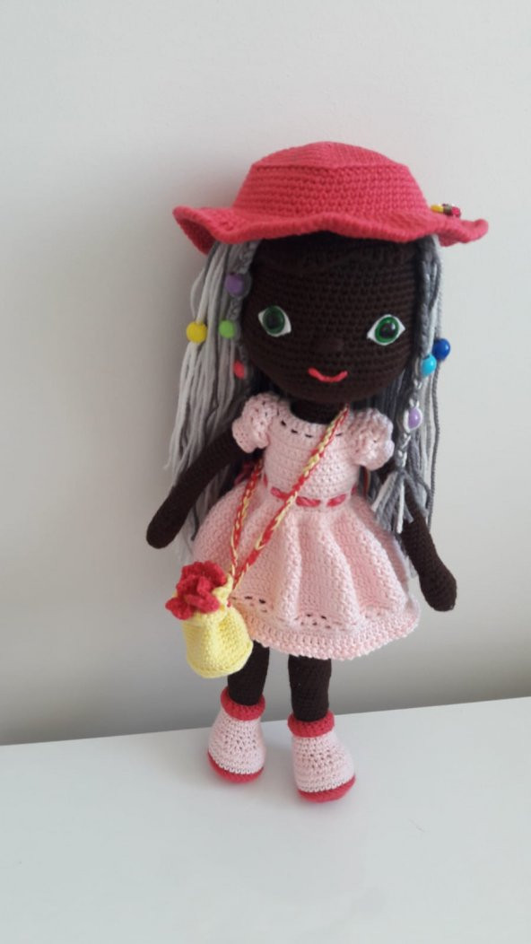 Çikolata Kız Beyzalle Bebek Amigurumi Organik Oyuncak - 1