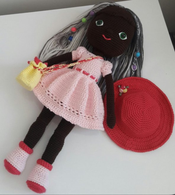 Çikolata Kız Beyzalle Bebek Amigurumi Organik Oyuncak - 3
