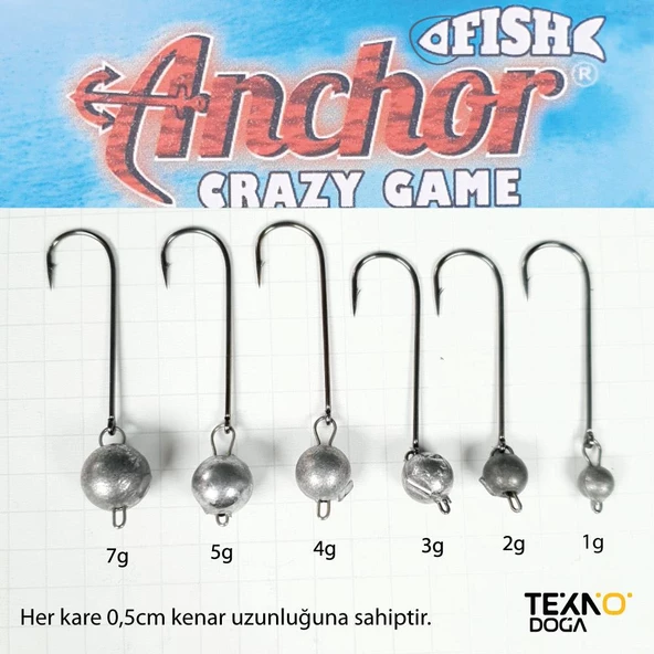 TAMSET Crazy Game Hareketli LRF Jig Head Uzun Saplı Yem Zokası - 2