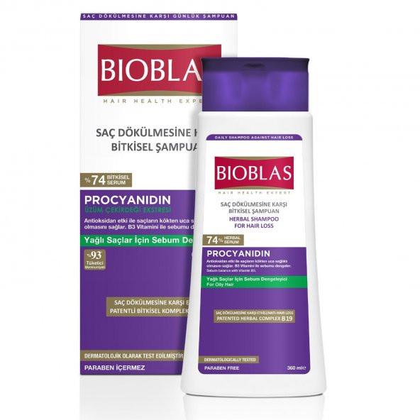Bioblas Procyanidin Yağlı Saçlar İçin Sebum Dengeleyici Şampuan 360 ml