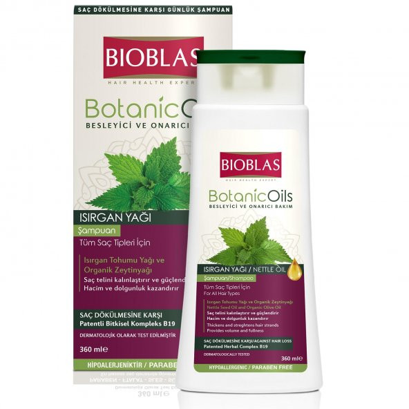 Bioblas Botanic Oils Isırgan Yağlı Şampuan 360 ml