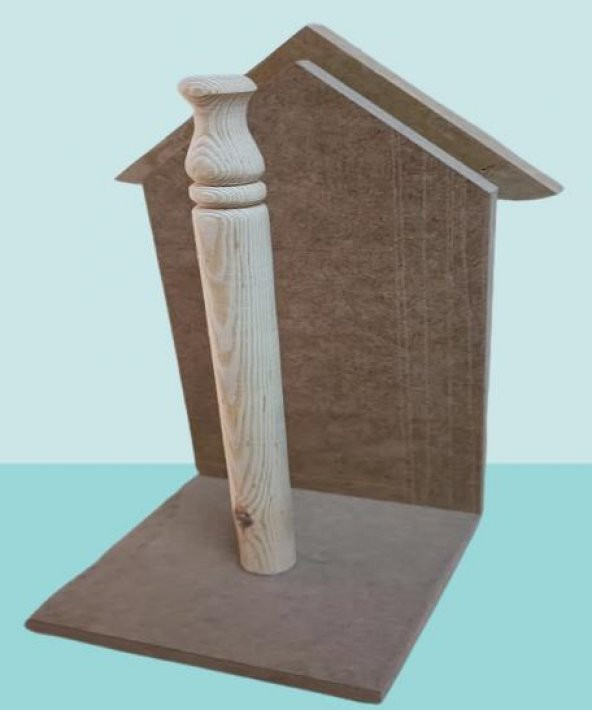 Hobi Adn 90237 Dekoratif Havluluk Ahşap MDF HAM CNC Kesim MODEL El Yapım - 3