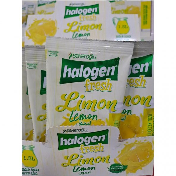 Şekeroğlu Halogen Limon İçecek Tozu 9 Gr *24 Ad