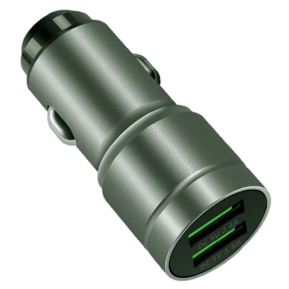 Concord C770 2.4A  3.5A Çift USB Girişi Metal Araç Şarjı - 2