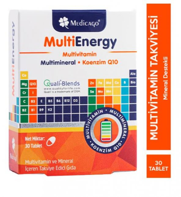 Medicago Multienergy 30 Tablet İçeriği