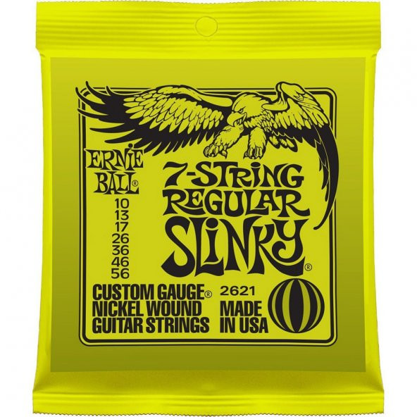 Ernie Ball P02621 Regular Slinky Nickel 10-56 (7 Telli) Elektro Gitar Teli