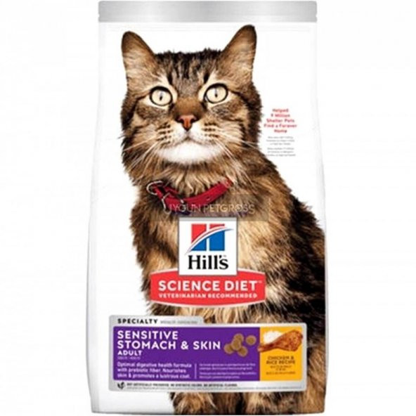Hills Sensitive Stomach Skin Deri Hassasiyeti Yetişkin Kedi Maması 1.5 Kg