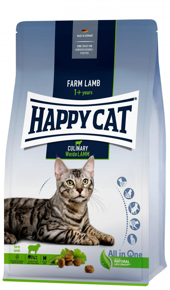 Happy Cat Culinary Weide Lamm Kuzulu Yetişkin Kedi Maması 4 kg