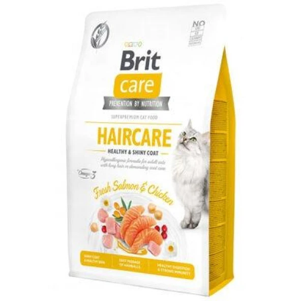 Brit Care Hipoalerjenik Haircare Tüy Sağlığı Tavuk Ve Somonlu Tahılsız Yetişkin Kedi Maması 2 Kg
