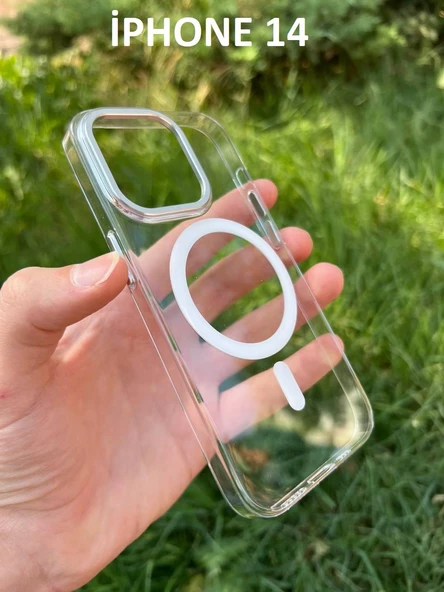İphone 14 Hybrid Magsafe Animasyonlu Sararmaz Kılıf - Resim 2