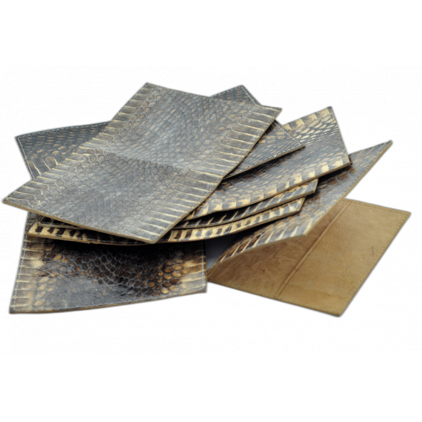 Hakiki Yılan Derisi Pasaport Kılıfı Pasaportluk Cüzdan (20x13cm) - 3