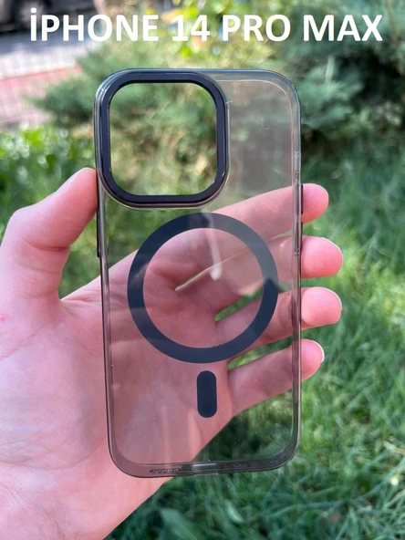 İphone 14 Pro Max Hybrid Magsafe Animasyonlu Sararmaz Kılıf - Resim 5