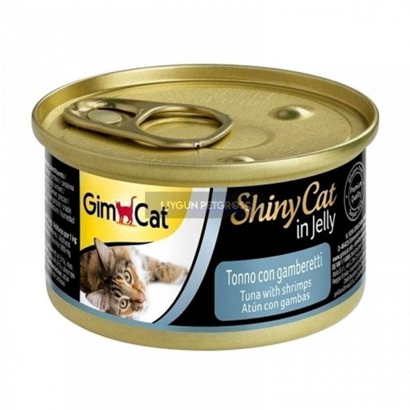 Gimcat Shinycat Jelli Ton Balıklı Karidesli Kedi Konserve Maması 70 Gr