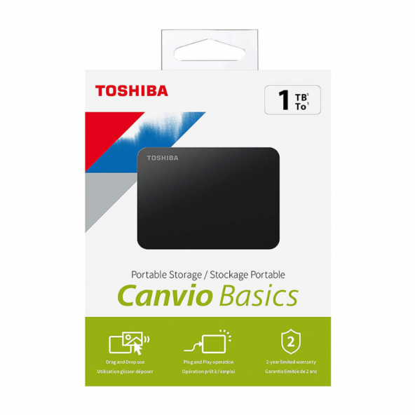 Toshiba Canvio Basics HDTB510EK3AA 1 TB 2.5" USB 3.2 Taşınabilir Disk