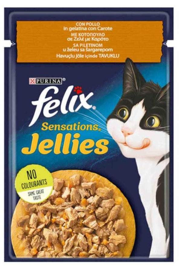 Felix Sensations Tavuklu ve Havuçlu Kedi Konserve Maması 85 Gr
