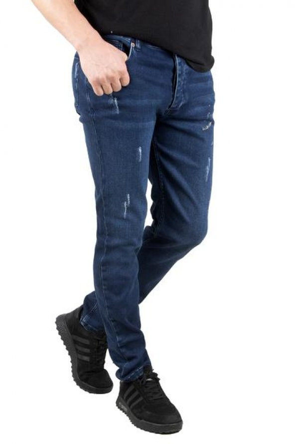 Mewki Jeans Slim Fit Yeşil Erkek Pantolon-5716